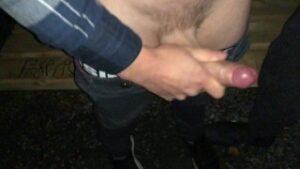 Cruising in public park + huge cumshots