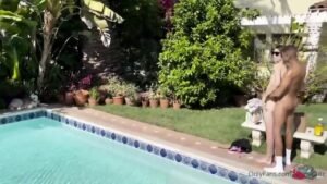 Sexy Slim Young Guy Getting A Hard Fuck Next To The Pool
